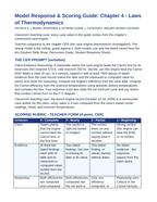 Laws of Thermodynamics Model Response & Scoring Guide sample page