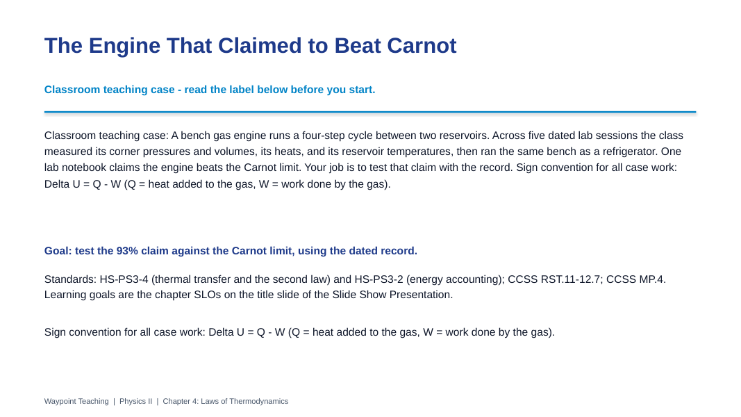 Laws of Thermodynamics Phenomena-Based Lesson: The Engine That Claimed to Beat Carnot Presentation sample page