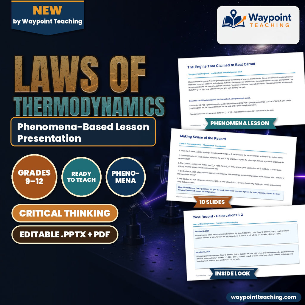 Laws of Thermodynamics Phenomena-Based Lesson: The Engine That Claimed to Beat Carnot Presentation cover