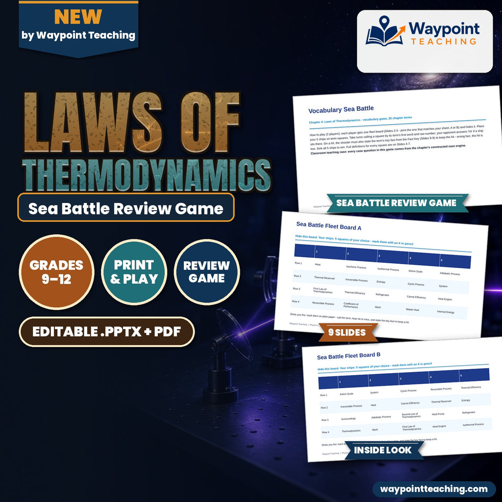 Laws of Thermodynamics Sea Battle Review Game cover