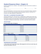 Magnetic Fields & Forces Phenomena-Based Lesson: The Current Balance: Even Steps in Current, a Sine in Angle Student Response Sheet sample page