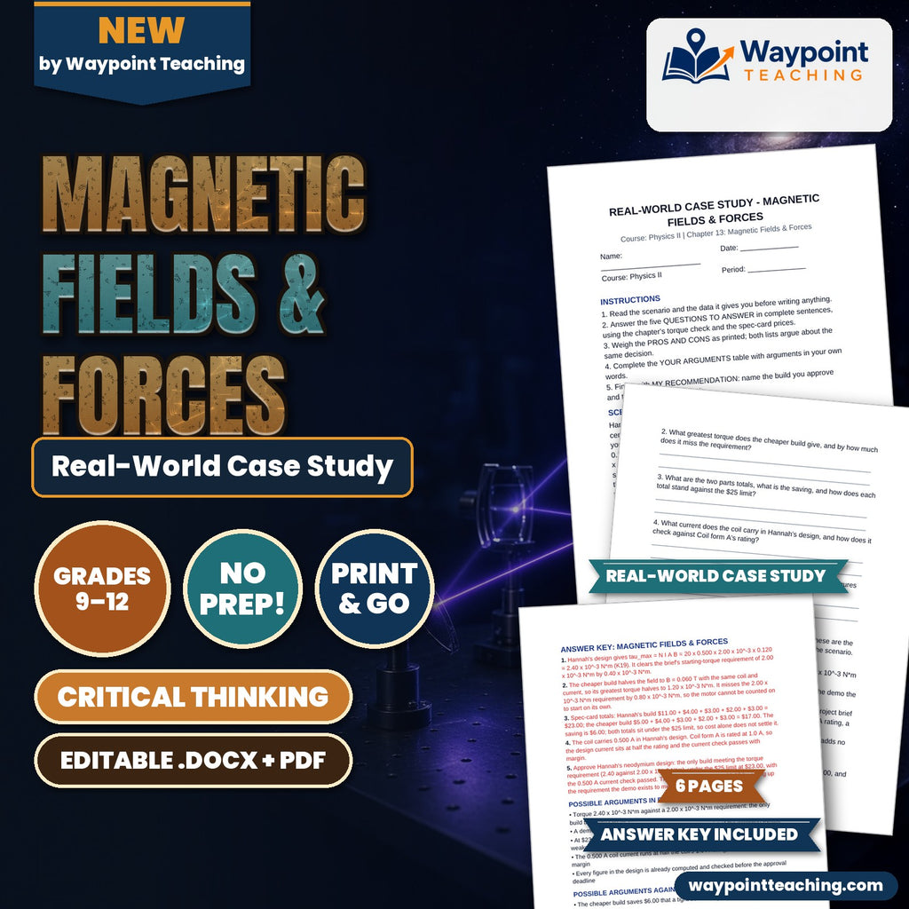 Magnetic Fields & Forces Real-World Case Study cover