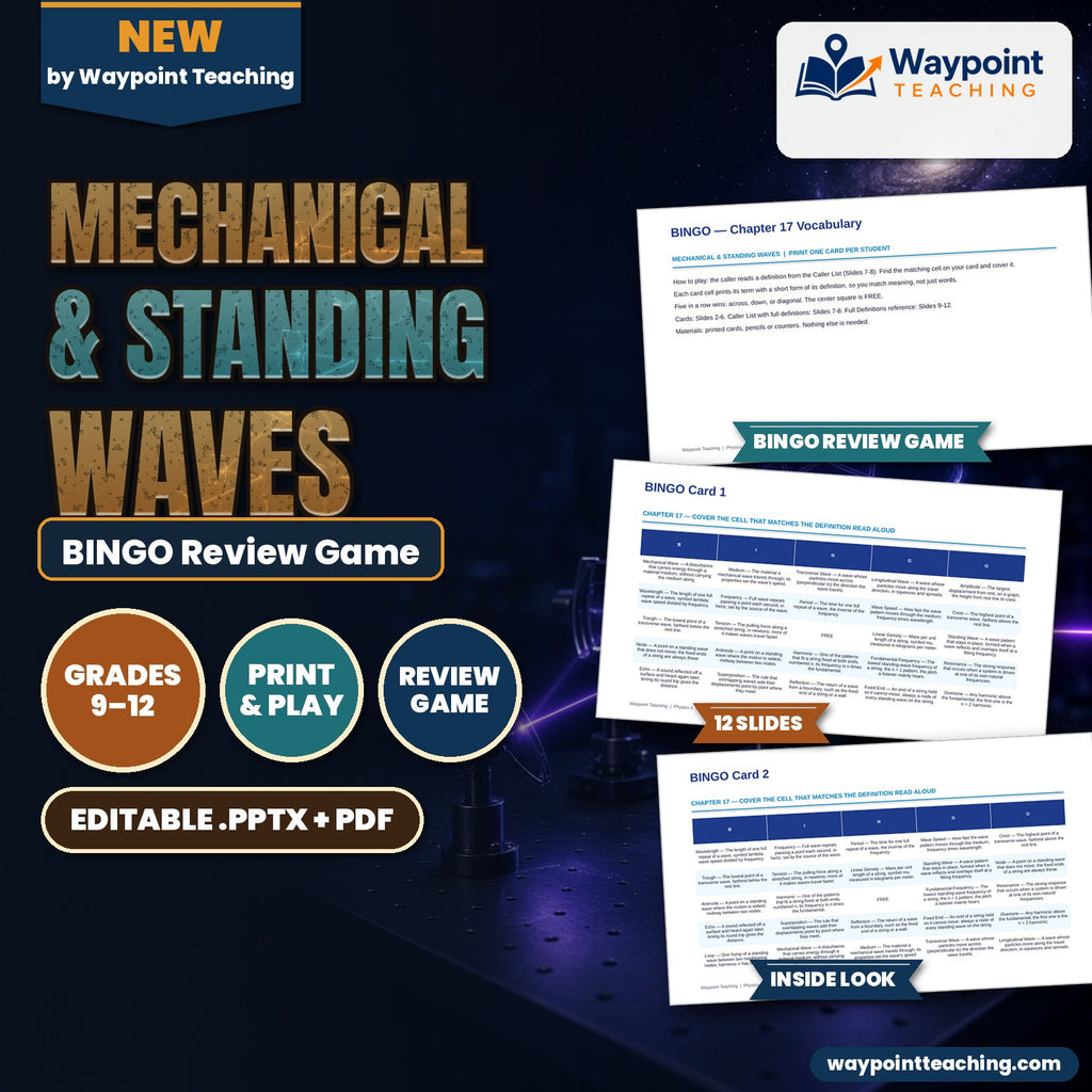 Mechanical & Standing Waves BINGO Review Game cover