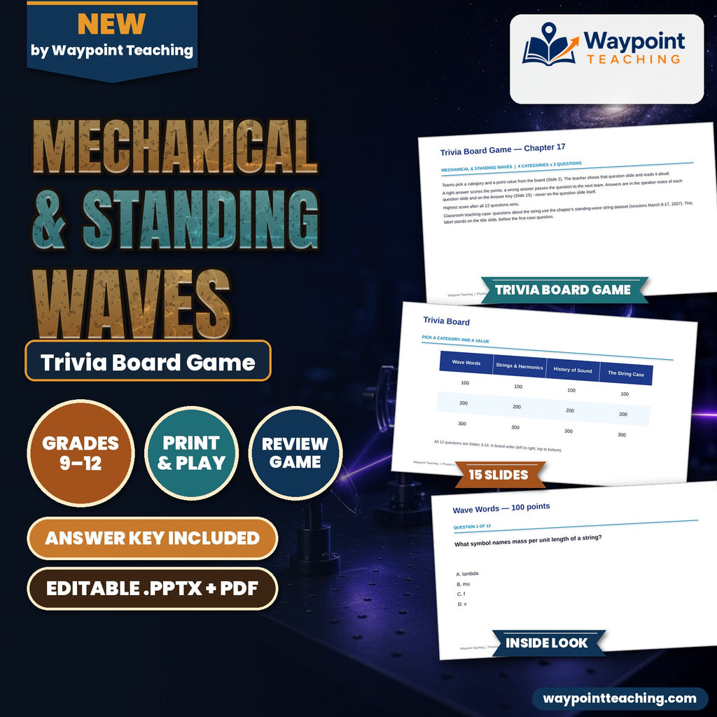 Mechanical & Standing Waves Trivia Board Game cover