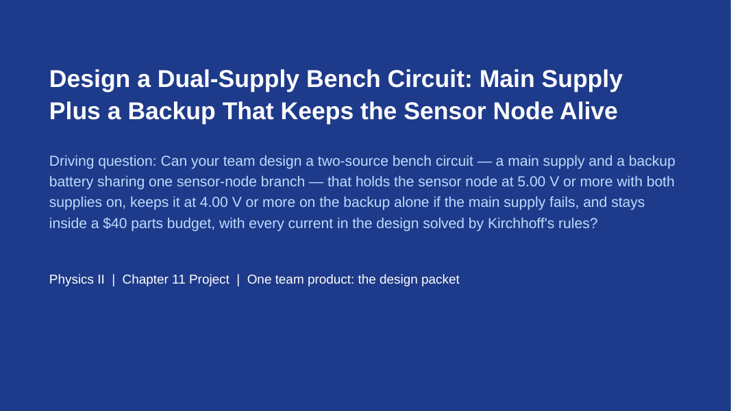 Multi-Loop Circuit Analysis Project-Based Learning Activity sample page