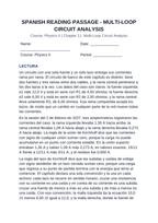 Multi-Loop Circuit Analysis Spanish Reading Passage & Comprehension Questions sample page