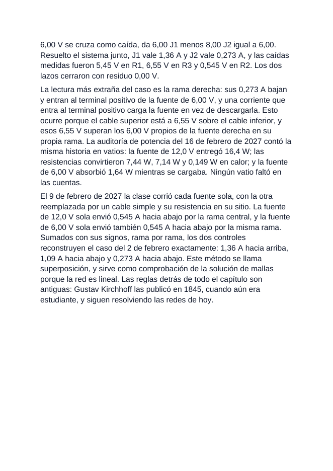 Multi-Loop Circuit Analysis Spanish Reading Passage & Comprehension Questions sample page