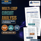 Multi-Loop Circuit Analysis Vocabulary Words & Definitions cover