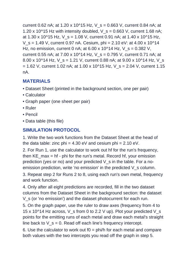 Quantum & Atomic Physics Interactive Simulation sample page
