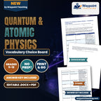 Quantum & Atomic Physics Vocabulary Choice Board cover