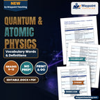 Quantum & Atomic Physics Vocabulary Words & Definitions cover