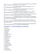 Resistor-Capacitor Circuits Fill-in-the-Blank Vocabulary Worksheet sample page