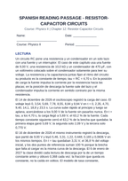 Resistor-Capacitor Circuits Spanish Reading Passage & Comprehension Questions sample page