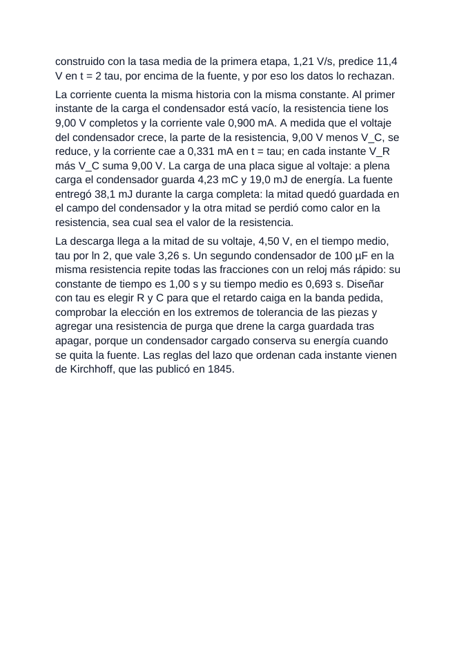Resistor-Capacitor Circuits Spanish Reading Passage & Comprehension Questions sample page