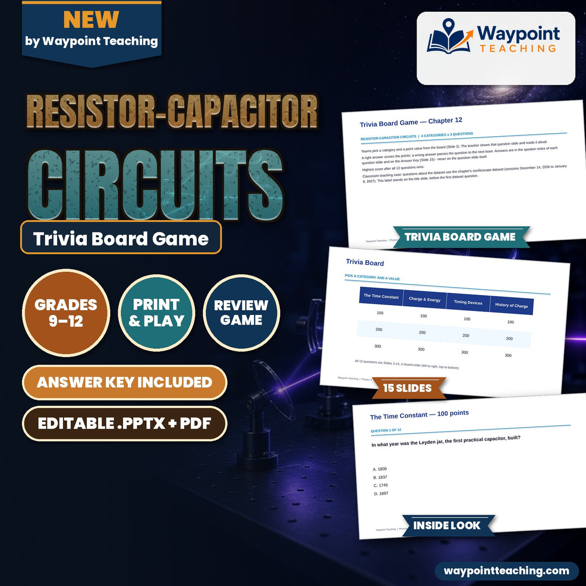Resistor-Capacitor Circuits Trivia Board Game cover