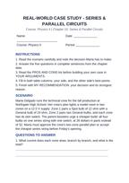 Series & Parallel Circuits Real-World Case Study sample page