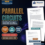 Series & Parallel Circuits Spanish Reading Passage & Comprehension Questions cover