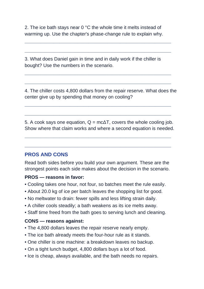 Thermal Energy & Calorimetry Real-World Case Study sample page