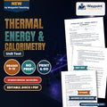 Thermal Energy & Calorimetry Spanish Unit Test cover