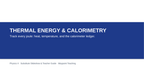 Thermal Energy & Calorimetry Substitute Slideshow & Teacher Guide sample page