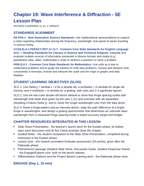 Wave Interference & Diffraction 5E Lesson Plan sample page