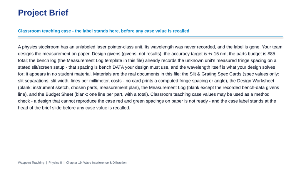 Wave Interference & Diffraction Project-Based Learning Activity sample page