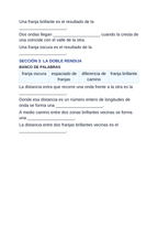 Wave Interference & Diffraction Spanish Guided Notes sample page