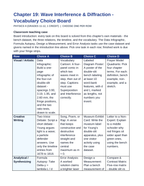 Wave Interference & Diffraction Vocabulary Choice Board sample page