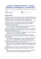 Motion Sensors & Experimental Uncertainty Critical Thinking Prompts sample page