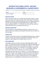 Motion Sensors & Experimental Uncertainty Interactive Simulation sample page