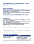 Motion Sensors & Experimental Uncertainty Phenomena-Based Lesson: The Photogate Trials: Twelve Drops, One Number to Trust Teacher Discussion Guide sample page