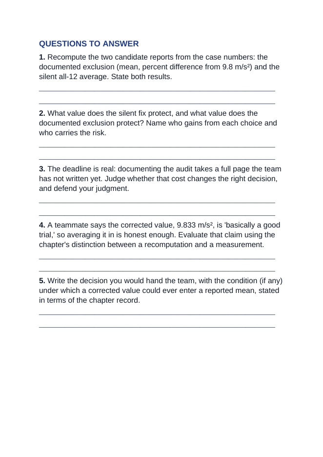 Motion Sensors & Experimental Uncertainty Real-World Case Study sample page
