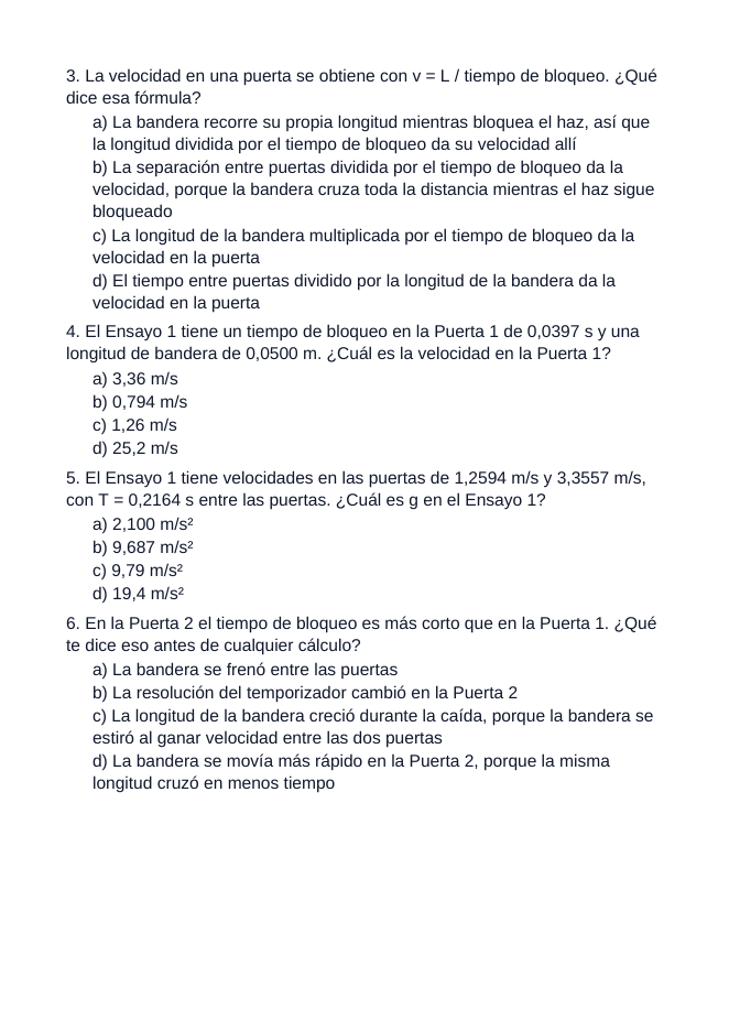 Motion Sensors & Experimental Uncertainty Spanish Unit Test sample page