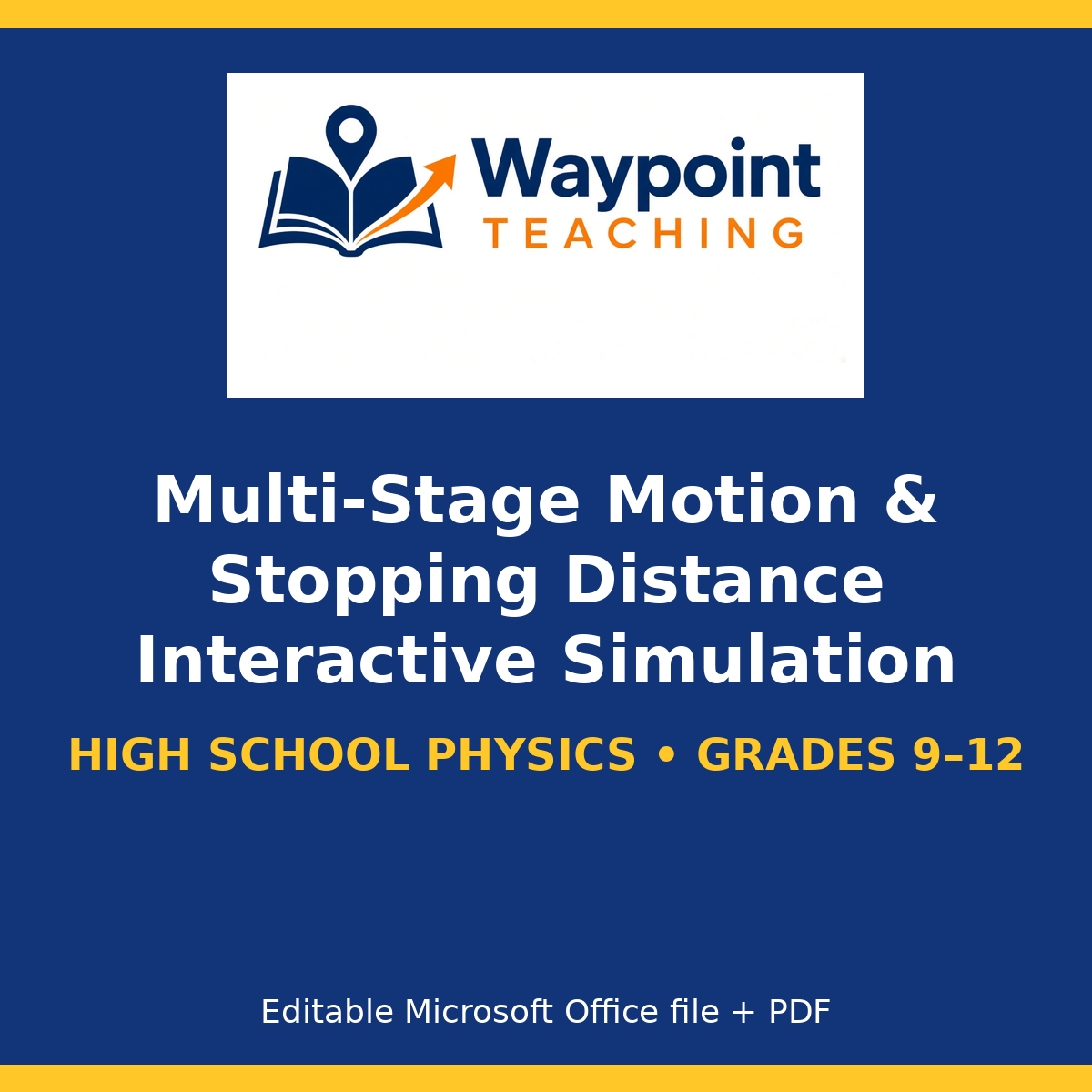 Multi-Stage Motion & Stopping Distance Interactive Simulation cover