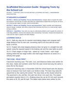 Multi-Stage Motion & Stopping Distance Scaffolded Phenomena-Based Lesson: Stopping Tests by the School Lot Teacher Discussion Guide sample page