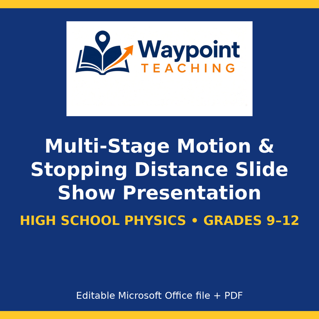 Multi-Stage Motion & Stopping Distance Slide Show Presentation cover
