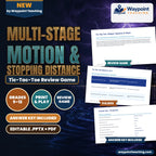 Multi-Stage Motion & Stopping Distance Tic-Tac-Toe Review Game cover