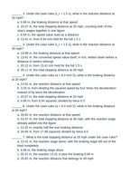 Multi-Stage Motion & Stopping Distance Unit Test sample page