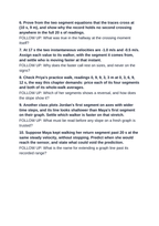 Position-Time Graphs & Instantaneous Velocity Critical Thinking Prompts sample page