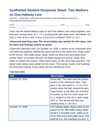 Position-Time Graphs & Instantaneous Velocity Scaffolded Phenomena-Based Lesson: Two Walkers on One Hallway Line Student Response Sheet sample page