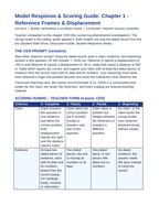 Reference Frames & Displacement Model Response & Scoring Guide sample page