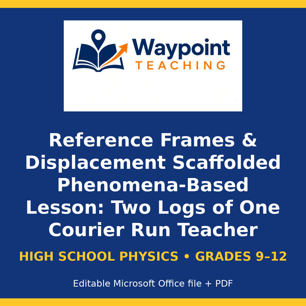 Reference Frames & Displacement Scaffolded Phenomena-Based Lesson: Two Logs of One Courier Run Teacher Discussion Guide cover