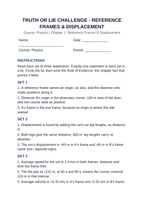 Reference Frames & Displacement Truth or Lie Challenge sample page