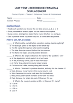 Reference Frames & Displacement Unit Test sample page