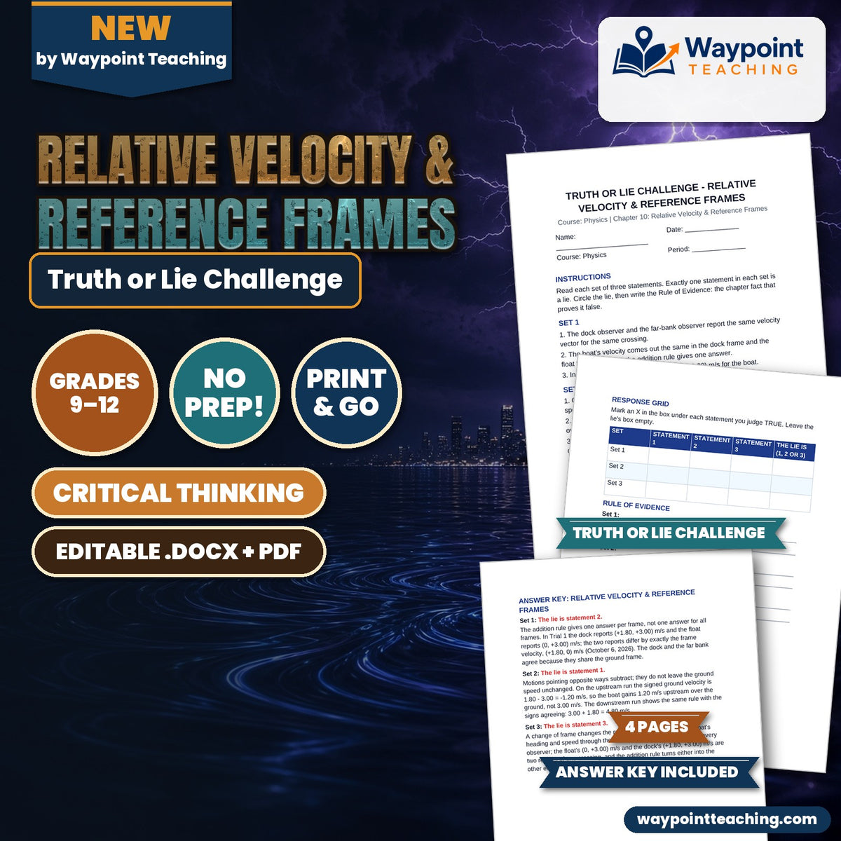 Relative Velocity & Reference Frames Truth or Lie Challenge cover