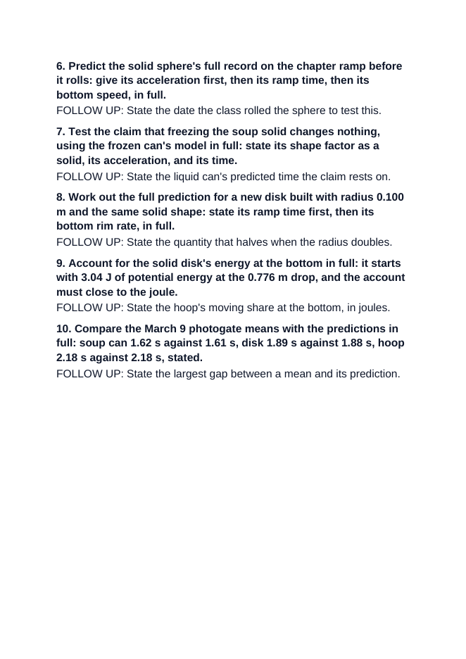 Rolling Motion Systems Critical Thinking Prompts sample page