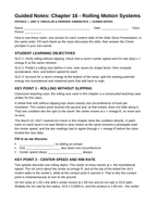Rolling Motion Systems Guided Notes sample page
