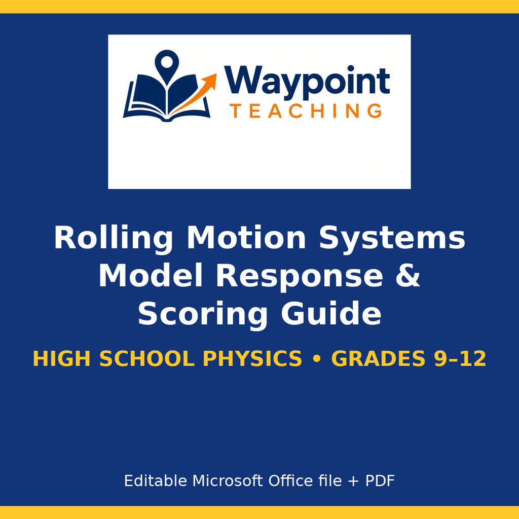 Rolling Motion Systems Model Response & Scoring Guide cover