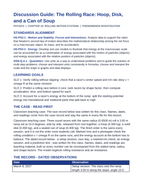 Rolling Motion Systems Phenomena-Based Lesson: The Rolling Race: Hoop, Disk, and a Can of Soup Teacher Discussion Guide sample page