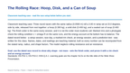 Rolling Motion Systems Phenomena-Based Lesson: The Rolling Race: Hoop, Disk, and a Can of Soup Presentation sample page